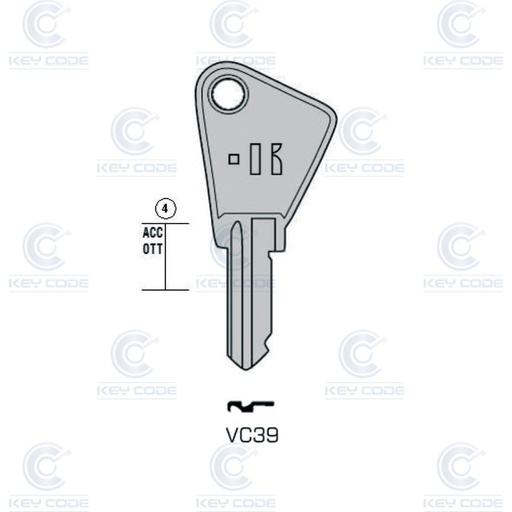 [KL-VC39] CLE KEYLINE VACHETTE VC39 (VAC61, VA-14D)