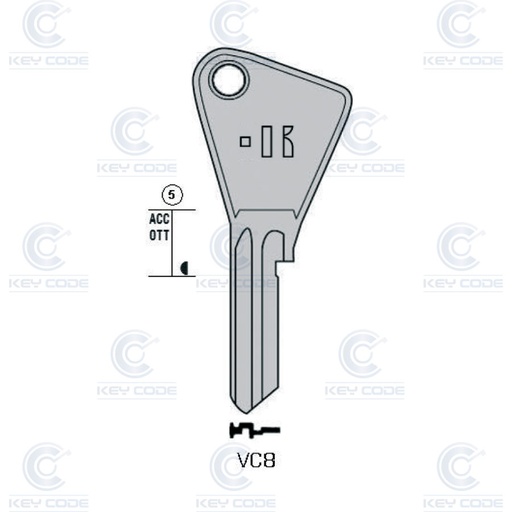 [KL-VC8] LLAVE KEYLINE VC8 (VAC48, VA-36)