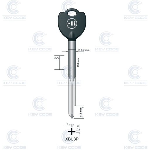 [KL-XBU3P] LLAVE KEYLINE DE 4 ENTRADAS XBU3P (XBW3P, BUR-3X)