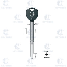 [KL-XYE6P] LLAVE KEYLINE DE 4 ENTRADAS YALE XYE6P (XY6P, YA-6X)