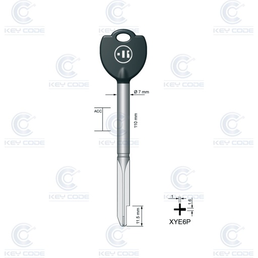 [KL-XYE6P] LLAVE KEYLINE DE 4 ENTRADAS YALE XYE6P (XY6P, YA-6X)