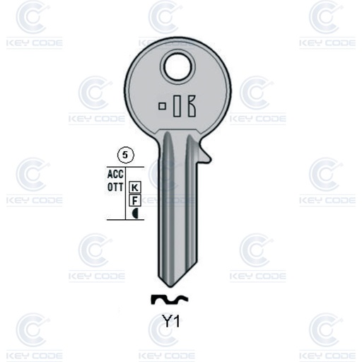 [KL-Y1] MANDO OVALADO FIJO MINI 2 BOTONES  PCF7930 433 Mhz ASK