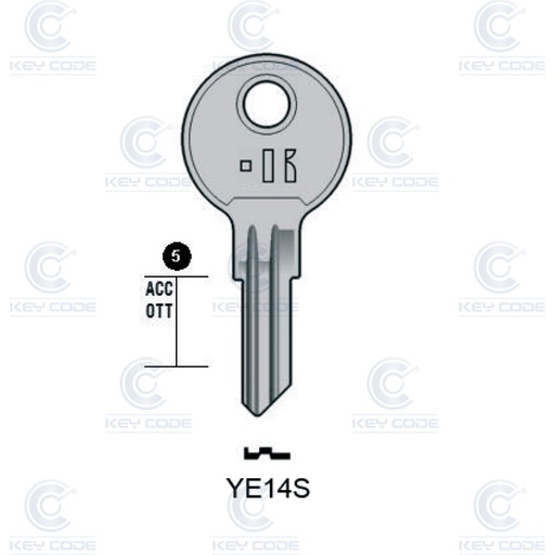 [KL-YE14S] LLAVE KEYLINE YALE YE14S (YA18R, YA-27) 