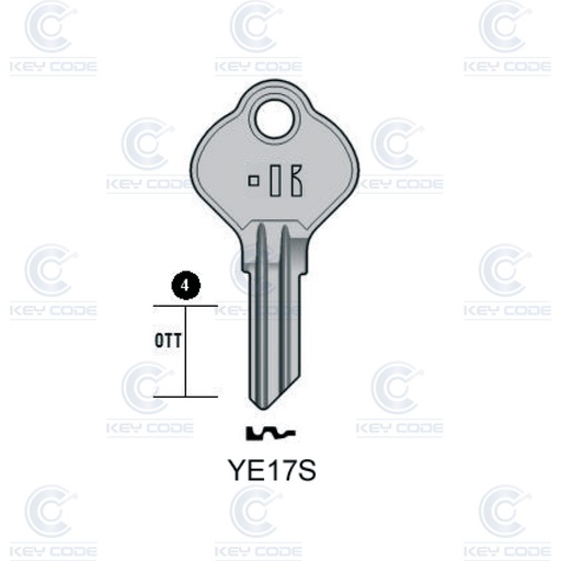 [KL-YE17S] LLAVE KEYLINE YALE YE17S (YA17R, YA-8I) 