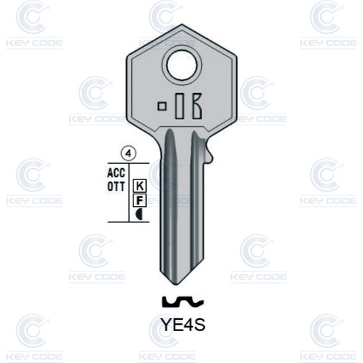 [KL-YE4S] LLAVE KEYLINE YALE YE4S (YA6R, YA-2I) 