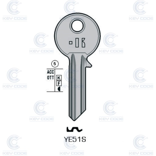 [KL-YE51S] LLAVE KEYLINE YALE YE51S (YA1R, YA-6I) 