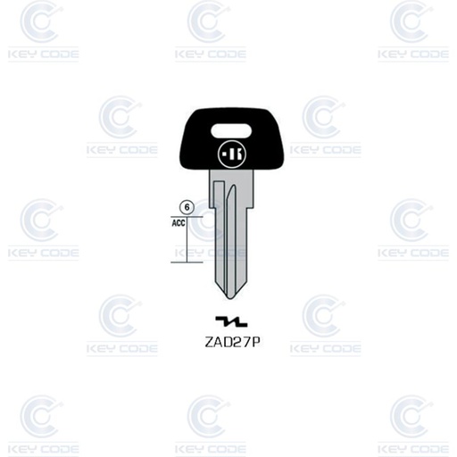 [KL-ZAD27P] CLÉ KEYLINE POUR MOTO GILERA, PIAGGIO KEYLINE ZAD27P (ZD17RAP, ZA-7DP)