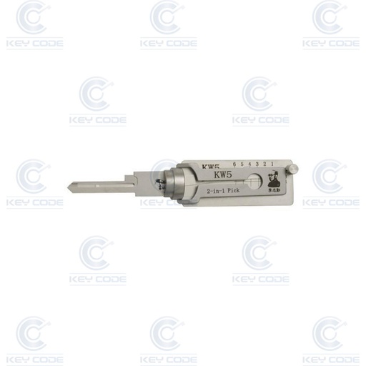 [KW5-AG] CROCHET LISHI 2-1 KW5  6 PINS / ANTIREFLET