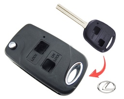 [LE48CS2B-V] COQUE TELECOMMANDE CONVERTIBLE LEXUS 2 BOUTONS CLE A VAGUE  (TOY48)