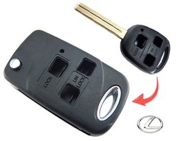 [LE48CS3B-V] COQUE TELECOMMANDE CONVERTIBLE LEXUS 3 BOUTONS CLE A VAGUE  (TOY48)