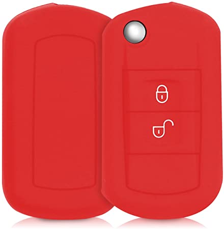 [LRFS3B-R] CAPA DE SILICONE PARA CONTROLOS REMOTOS FOLDÁVEIS DE 3 BOTÕES DA LAND ROVER - VERMELHO