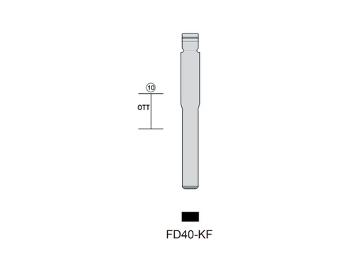 [MAFD40ES01] EBAUCHE KEYLINE FORD FD40 (HU101) POUR MAVIK