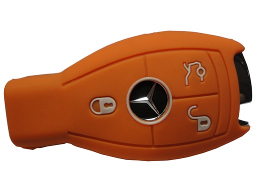 [MRFS-NR] FUNDA DE SILICONA PARA MANDOS KEYLESS DE 3 BOTONES DE MERCEDES - NARANJA 